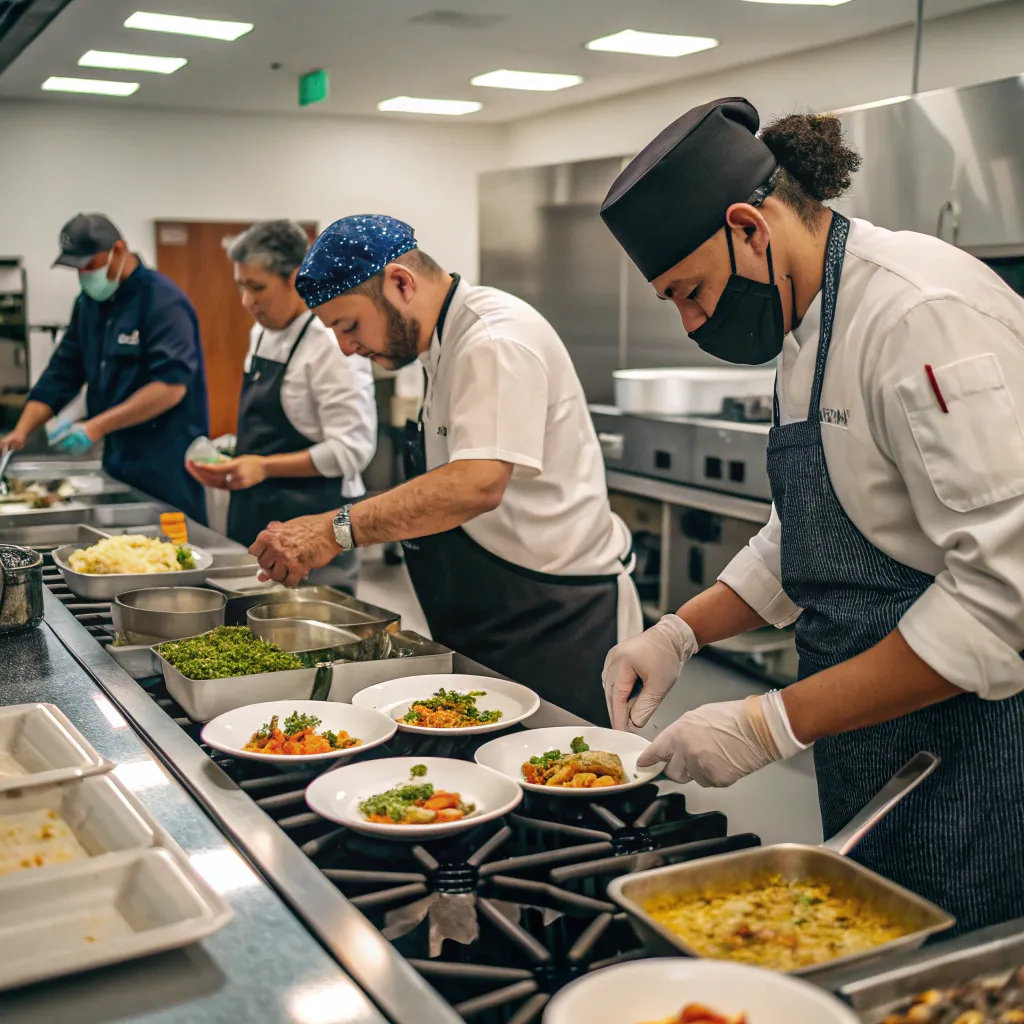 Departments collaborating over cooking